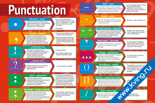 Проект пунктуация в английском
